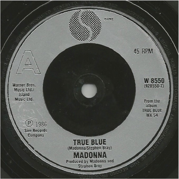 Madonna - True Blue (Remix) - Used Vinyl Record 7" image 3