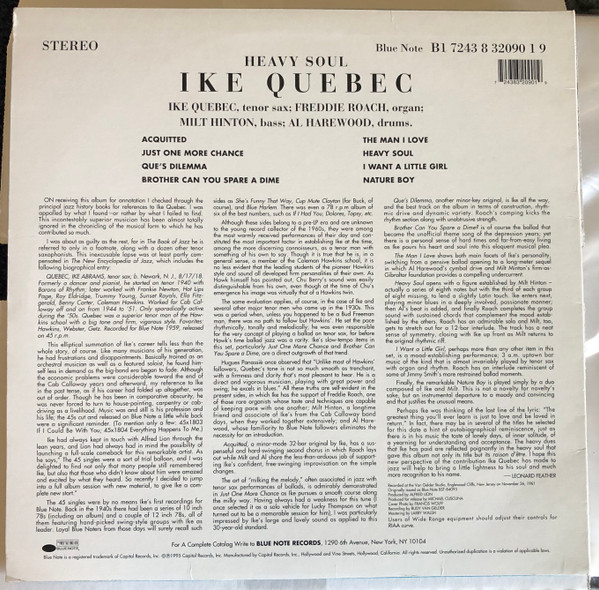 Ike Quebec - Heavy Soul - Used Vinyl Record image 8