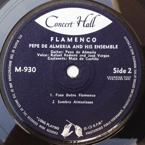 Pepe De Almeria Und - Flamenco - Used Vinyl Record 7" image 4