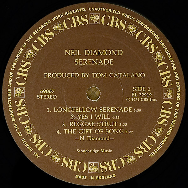 Neil Diamond - Serenade - Used Vinyl Record image 4