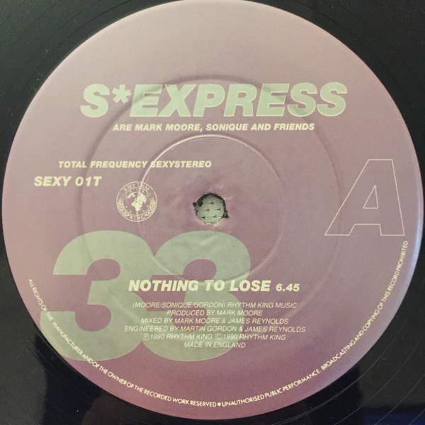 S'Express - Nothing To Lose - Used Vinyl Record 12" image 5