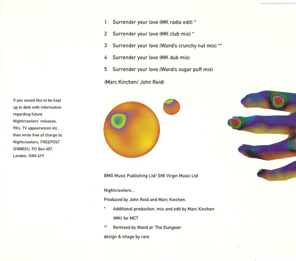 Nightcrawlers - Surrender Your Love - Used CD image 4