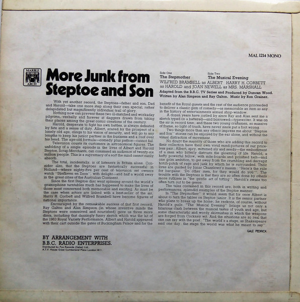 Wilfrid Brambell And - More Junk From Steptoe And Son - Used Vinyl Reco image 2