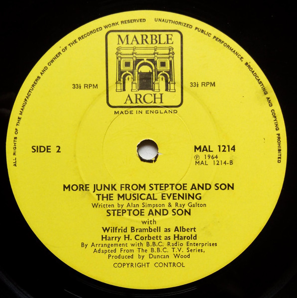 Wilfrid Brambell And - More Junk From Steptoe And Son - Used Vinyl Reco image 4