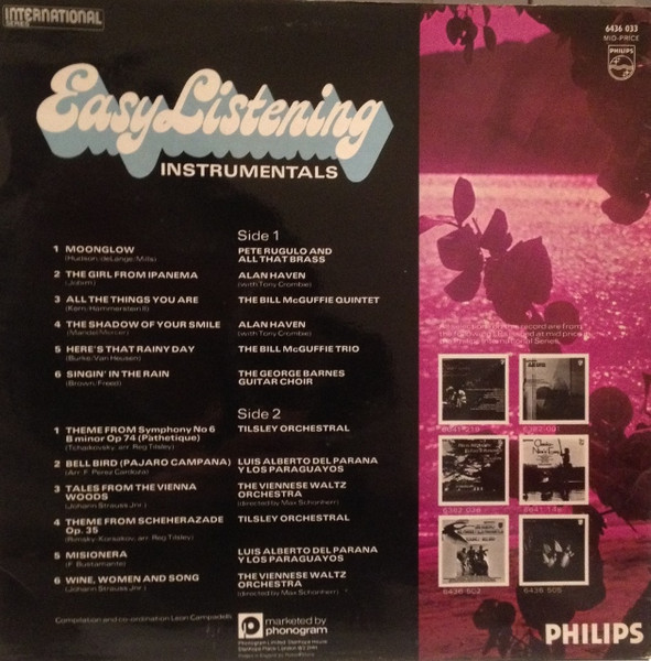 Various - Easy Listening Instrumentals - Used Vinyl Record image 2