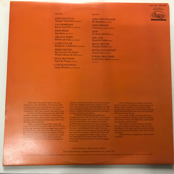Various - Bitter End Years - Used Vinyl Record image 4