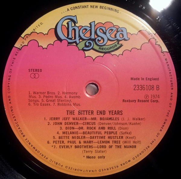 Various - Bitter End Years - Used Vinyl Record image 6
