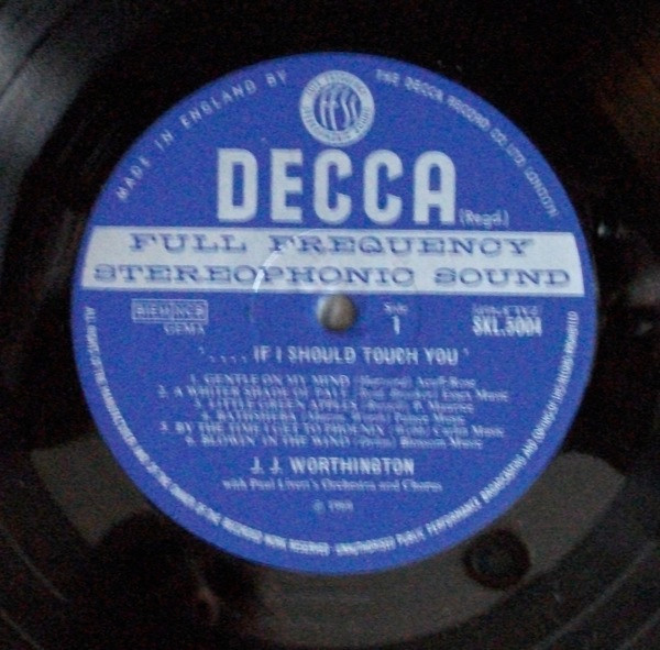 J.J. Worthington - If I Should Touch You - Used Vinyl Record image 3