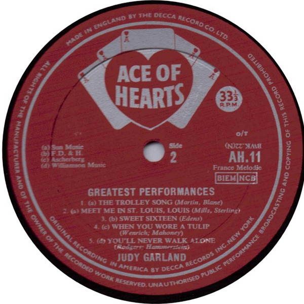 Judy Garland - Greatest Performances Original Recordings - Used Vinyl R image 4