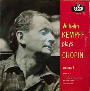 Wilhelm Kempff - Volume 1 - Used Vinyl Record image 1