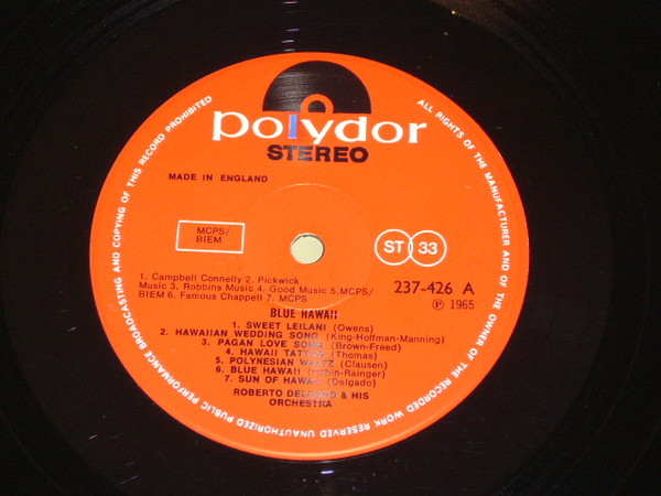 Roberto Delgado & Hi - Blue Hawaii - Used Vinyl Record image 4