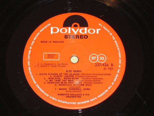Roberto Delgado & Hi - Blue Hawaii - Used Vinyl Record image 5