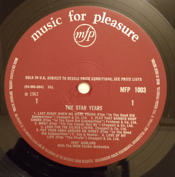 Judy Garland - Star Years - Used Vinyl Record image 3