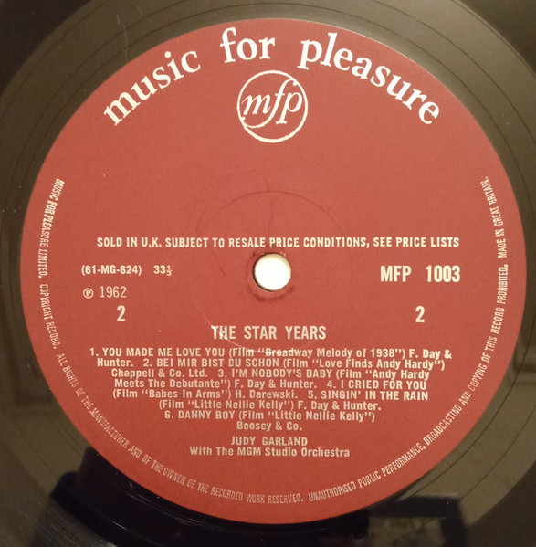 Judy Garland - Star Years - Used Vinyl Record image 4