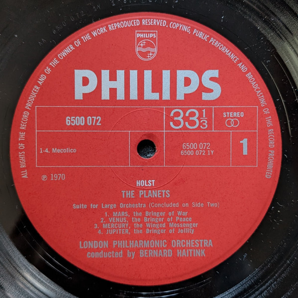 Gustav Holst - Planets - Used Vinyl Record image 3