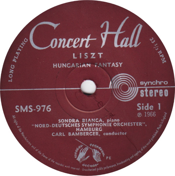 Franz Liszt / Sondra - Hungarian Fantasy - Used Vinyl Record 7" image 2
