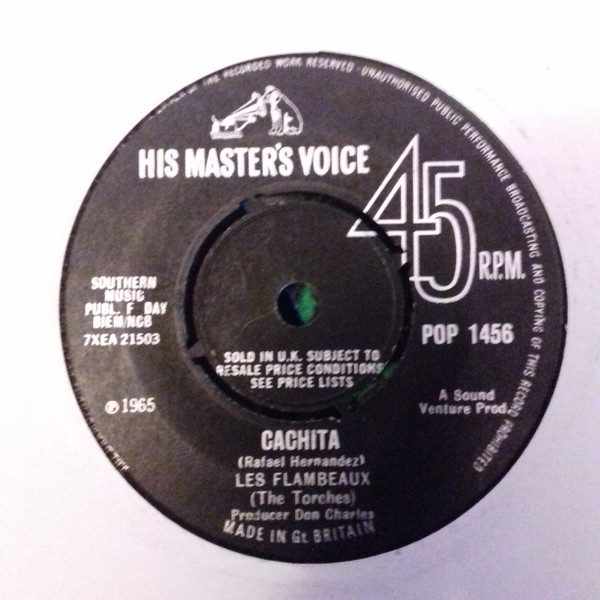 Les Flambeaux - Greensleeves / Canchita - Used Vinyl Record 7" image 2