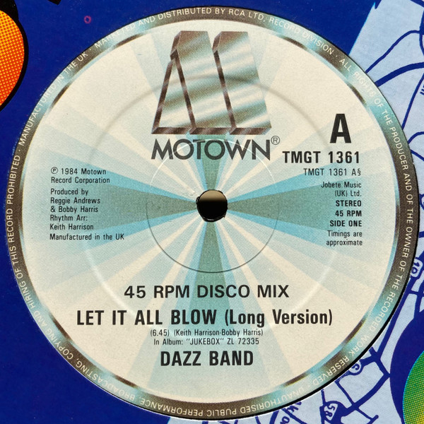 Dazz Band - Let It All Blow (Extended Version) - Used Vinyl Record 12" image 2