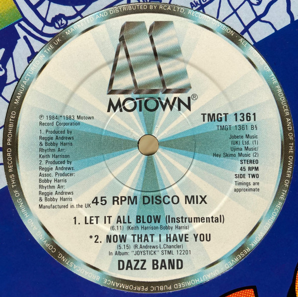 Dazz Band - Let It All Blow (Extended Version) - Used Vinyl Record 12" image 3