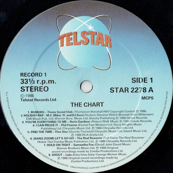 Various - Chart / The Chart '86 - Used Vinyl Record image 3