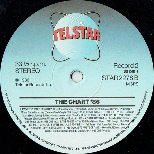 Various - Chart / The Chart '86 - Used Vinyl Record image 7