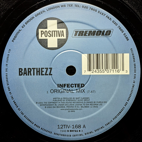 Barthezz - Infected - Used Vinyl Record 12" image 3