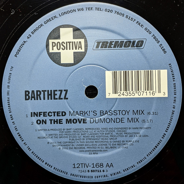 Barthezz - Infected - Used Vinyl Record 12" image 4