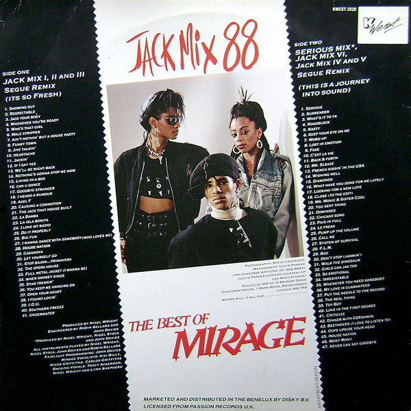 Mirage - Jack Mix 88 - The Best Of  - 88 Non Stop Hits - Used Vinyl Reco image 2