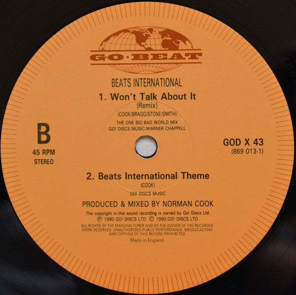 Beats International - Won't Talk About It - Used Vinyl Record 12" image 4