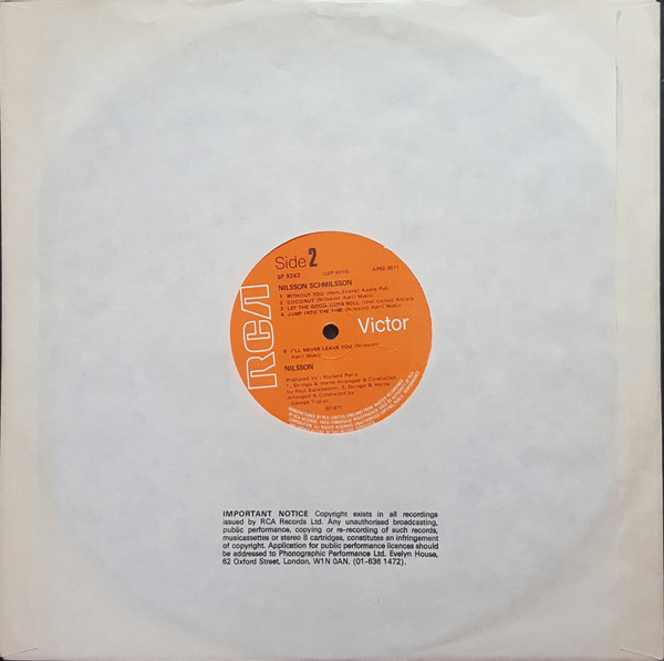 Harry Nilsson - Nilsson Schmilsson - Used Vinyl Record image 6