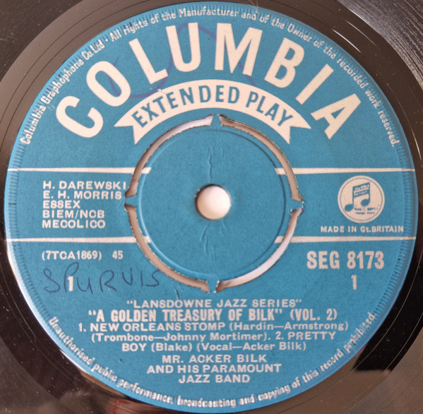 Acker Bilk and his P - A Golden Treasury of Bilk - 2 - Used Vinyl Rec image 3