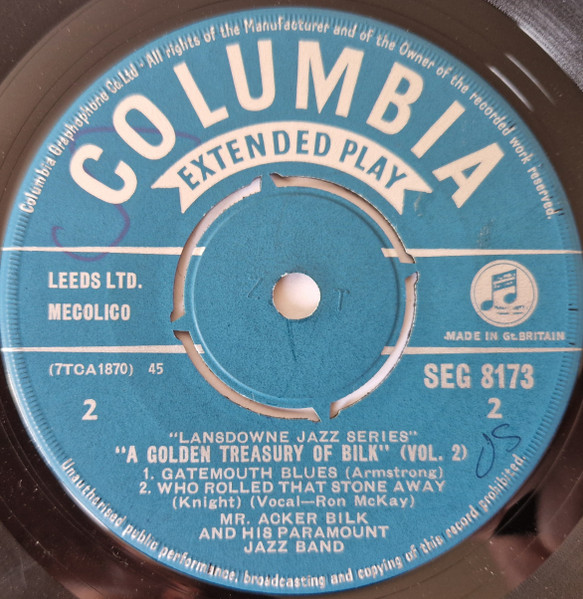 Acker Bilk and his P - A Golden Treasury of Bilk - 2 - Used Vinyl Rec image 4