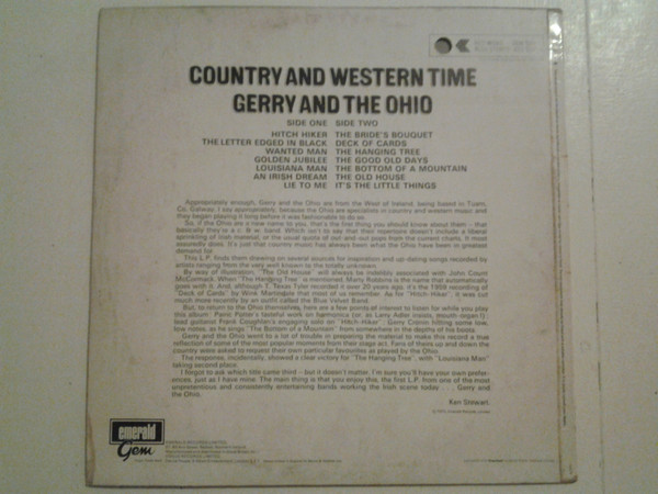 Gerry & The Ohio - Country And Western Time - Used Vinyl Record image 2