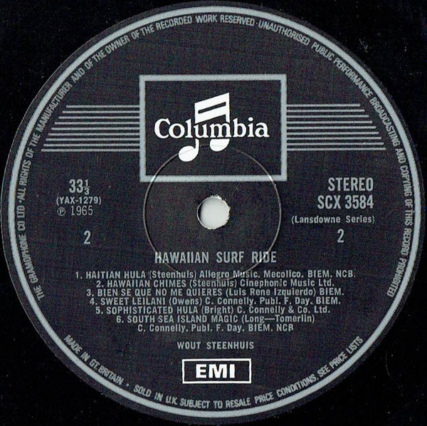 Wout Steenhuis - Hawaiian Surf Ride - Used Vinyl Record image 4