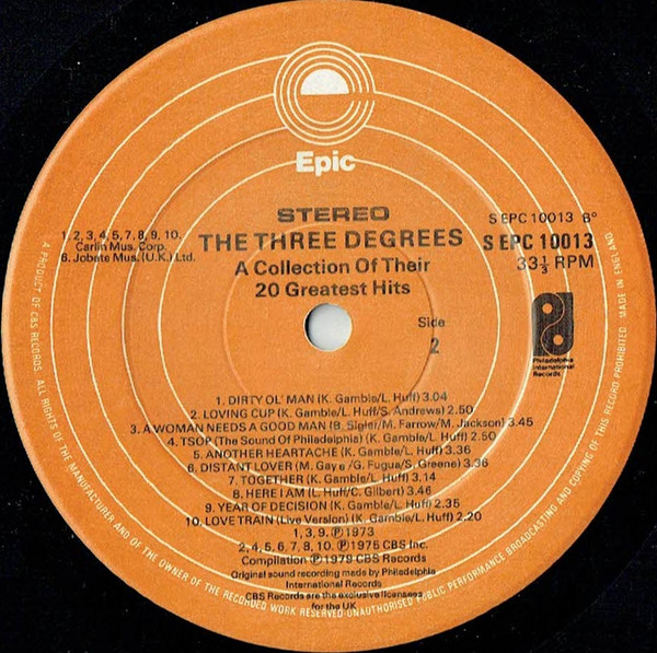Three Degrees - A Collection Of Their 20 Greatest Hits - Used Vinyl R image 4