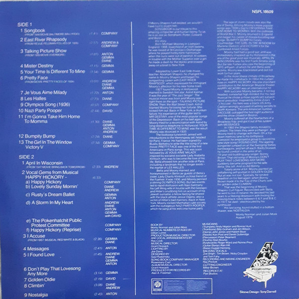 Monty Norman - Songbook. Original Cast Album - Used Vinyl Record image 2
