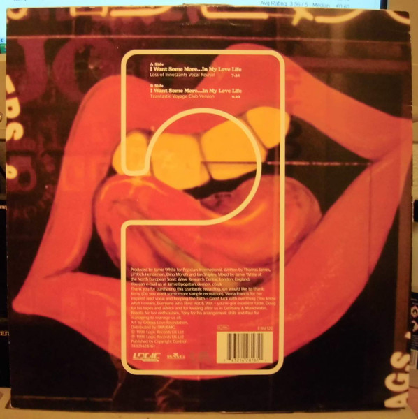 Tzant - I Want Some More... In My Love Life - Used Vinyl Record 12" image 2