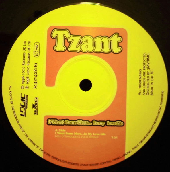 Tzant - I Want Some More... In My Love Life - Used Vinyl Record 12" image 3