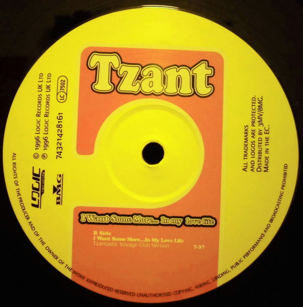 Tzant - I Want Some More... In My Love Life - Used Vinyl Record 12" image 4