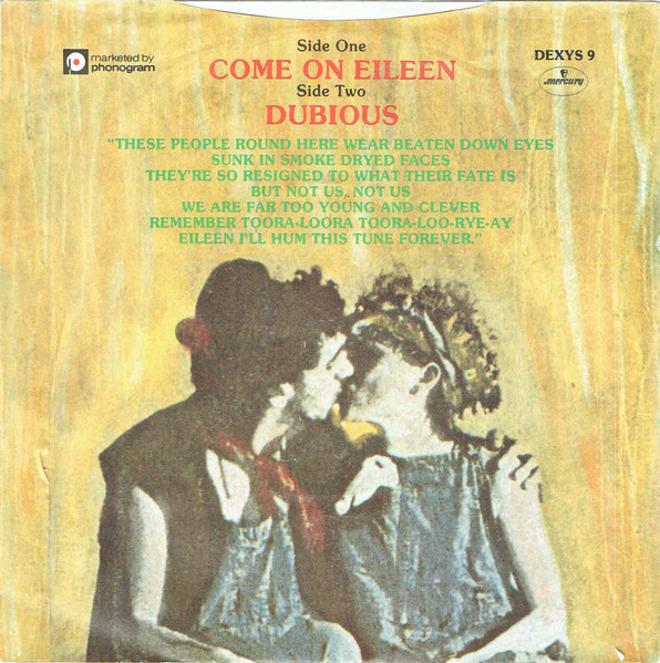 Dexys Midnight Runne - Come On Eileen - Used Vinyl Record 7" image 2