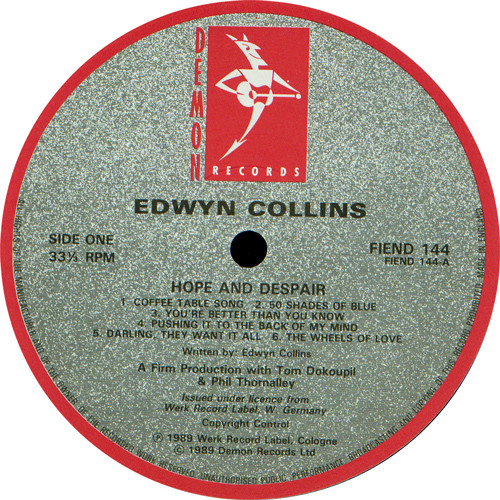 Edwyn Collins - Hope And Despair - Used Vinyl Record image 3