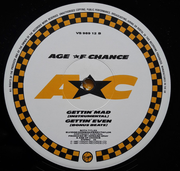 Age Of Chance - Don't Get Mad...Get Even! - Used Vinyl Record 12" image 4