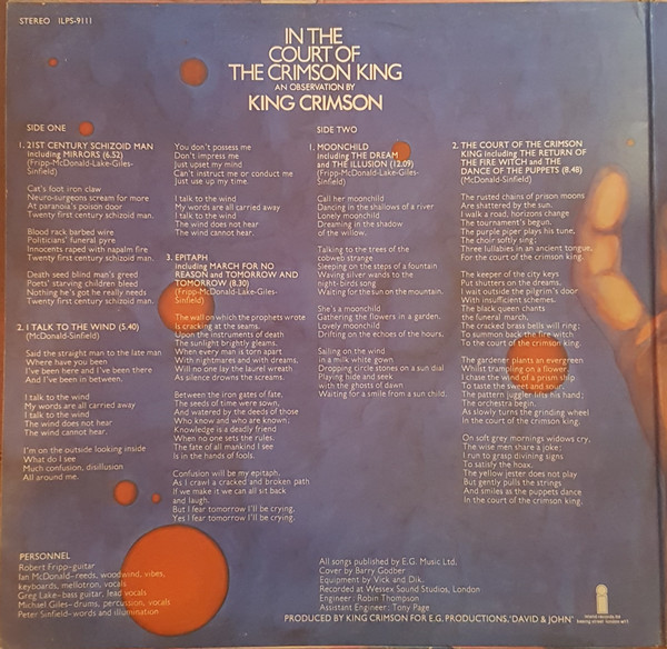 King Crimson - In The Court Of The Crimson King (An Observation By ) image 2