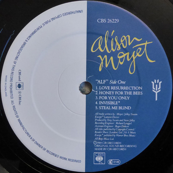 Alison Moyet - Alf - Used Vinyl Record image 3