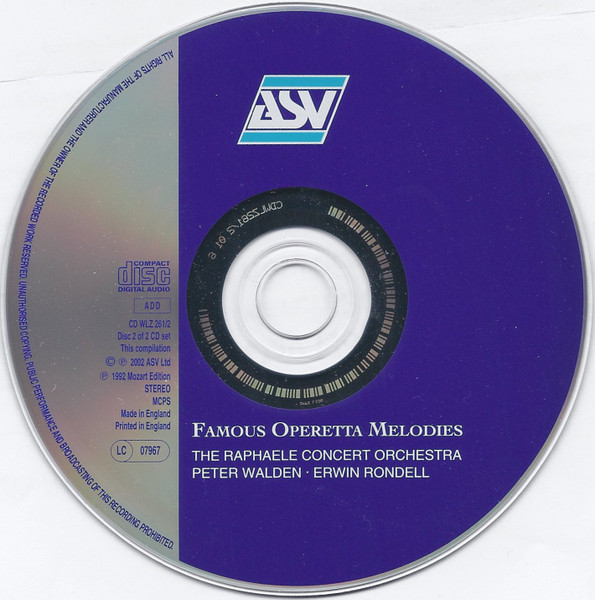 Franz von Suppe - Famous Operetta Melodies - Used CD image 4