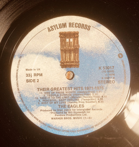 Eagles - ir Greatest Hits 1971-1975 - Used Vinyl Record image 4