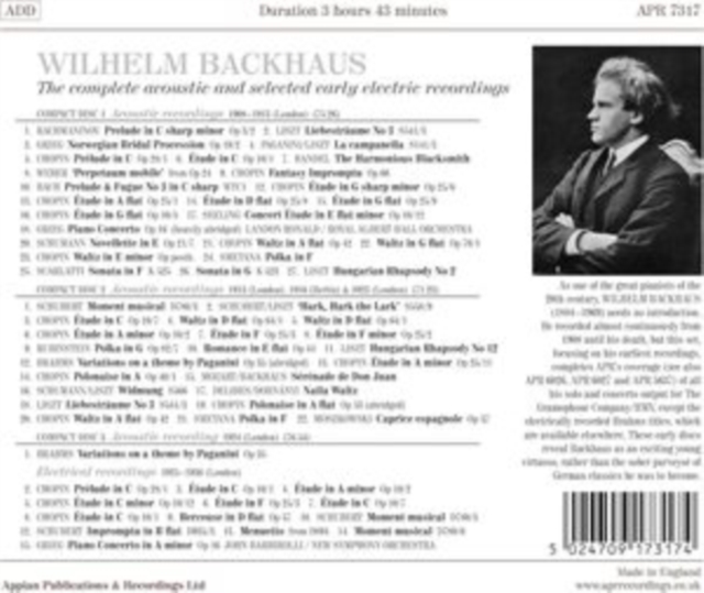 BACKHAUS - ACOUSTIC RECORDINGS