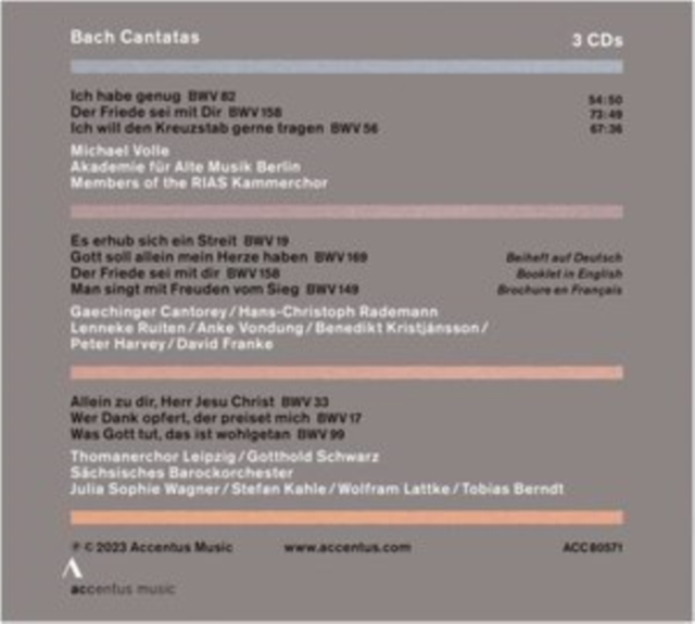 JOHANN SEBASTIAN BACH CANTATA