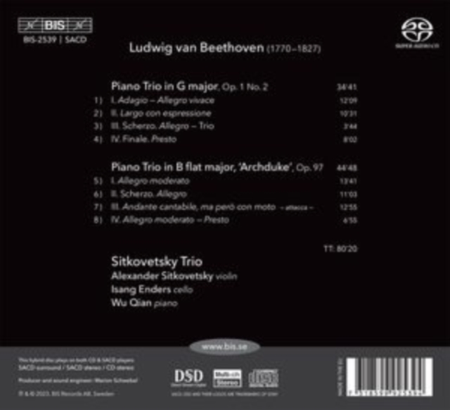 SITKOVETSKY TRIO - LUDWIG VAN BEETHOVEN PIANO TR - CD image 1