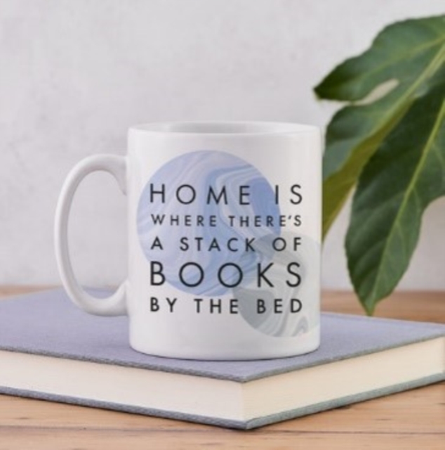 Literary Mug - "A Stack Of Books" - Marble Design - Non-book item image 1